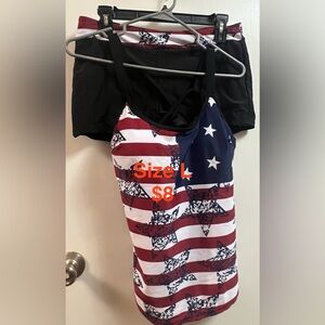 Women's Patriotic Flag swim suit